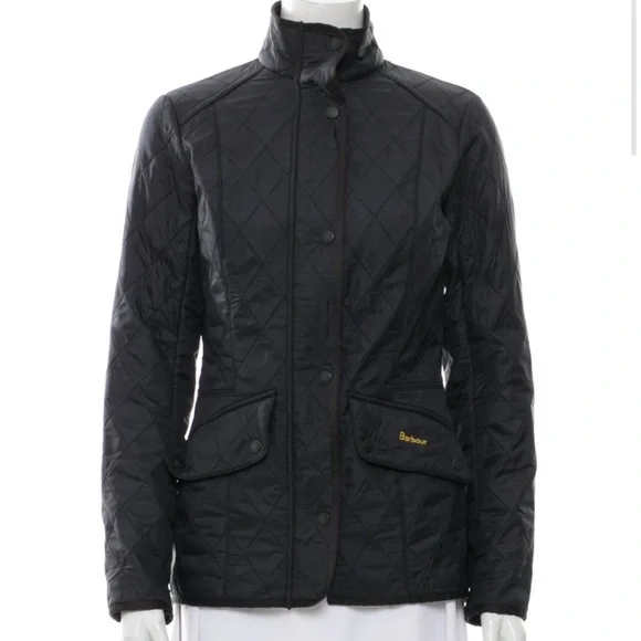 Barbour Quilted Utility Jacket in Dark Gray - Picture 2 of 5
